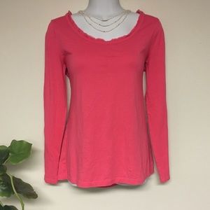 Ann Taylor Long Sleeve pink top